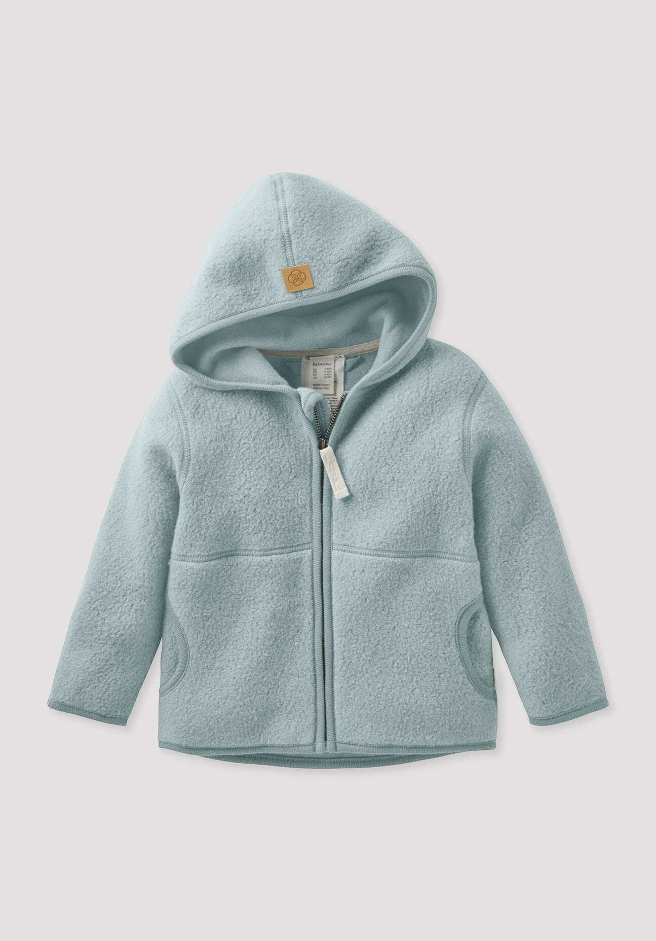 hessnatur Baby Fleece Jacke aus Bio-Baumwolle - blau Grösse62/68