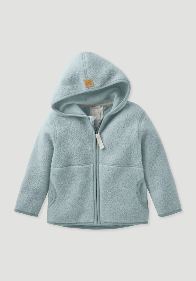 Fleece jacket made of pure organic cotton
