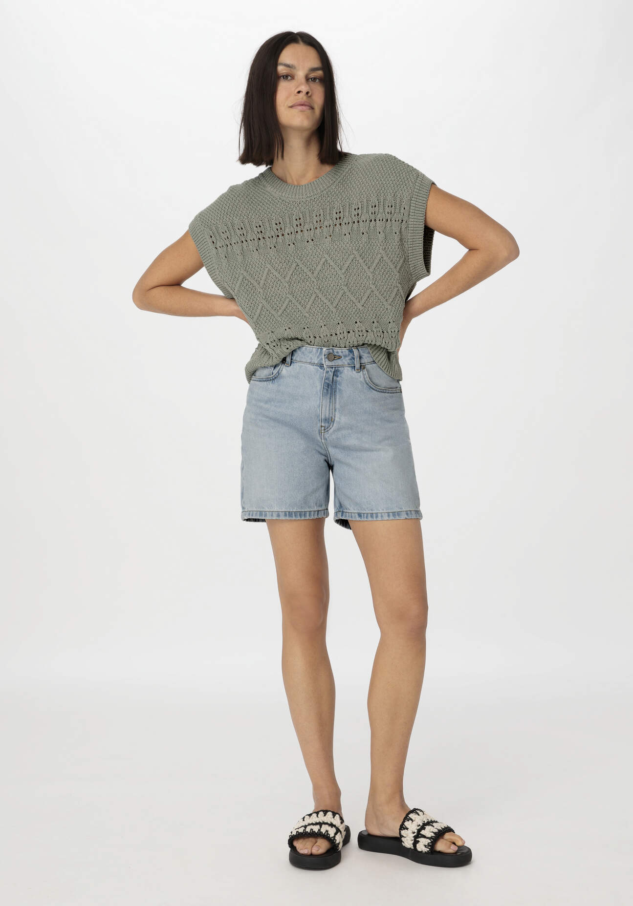 hessnatur Damen Pantolette Handcraft - schwarz Grösse37