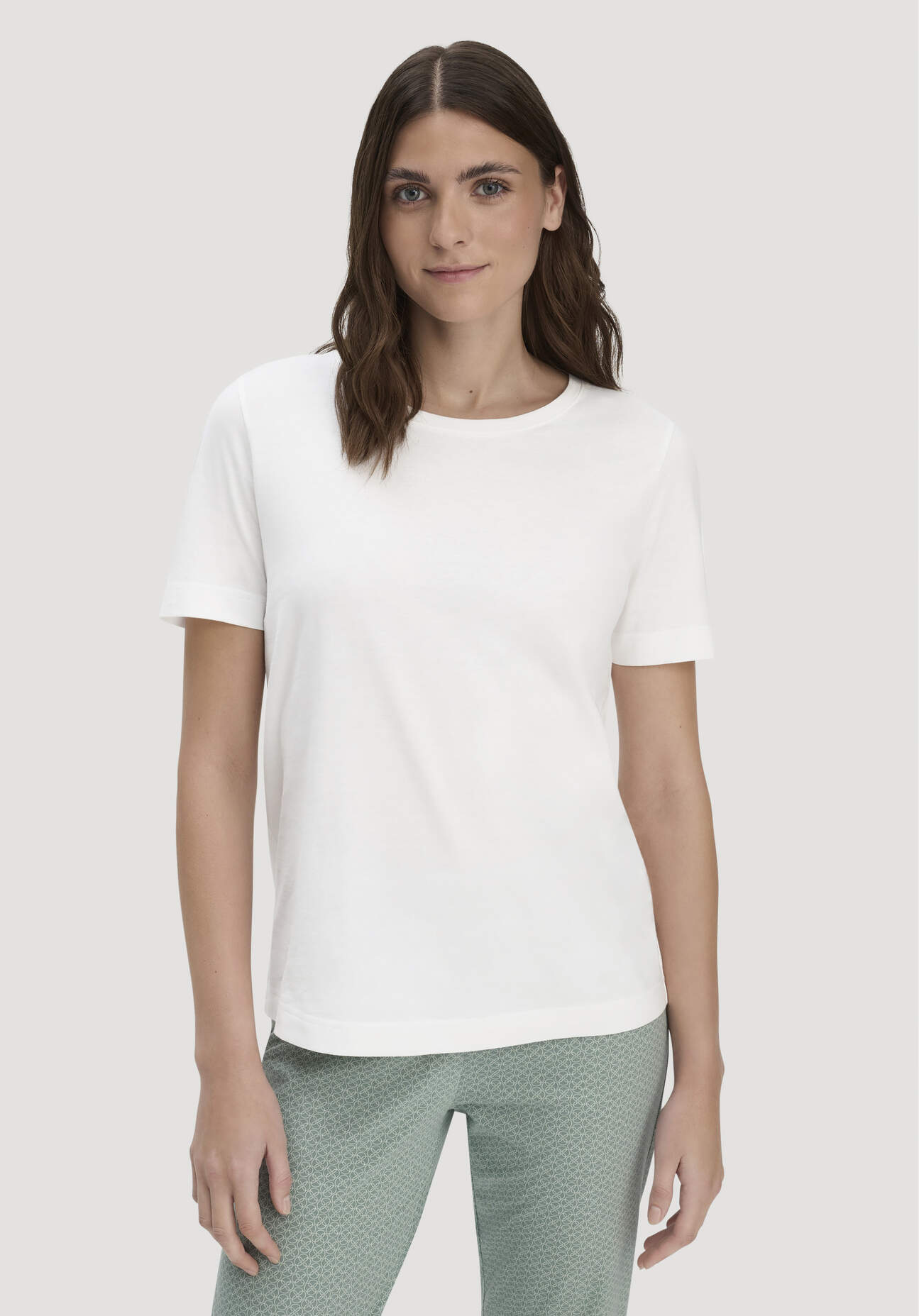 hessnatur Damen Schlaf T-Shirt PURE COTTON aus Bio-Baumwolle - weiß Größe 34