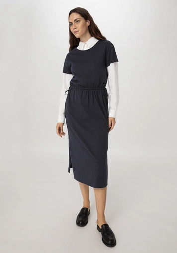 Jersey dress midi regular made of pure organic cotton - 0