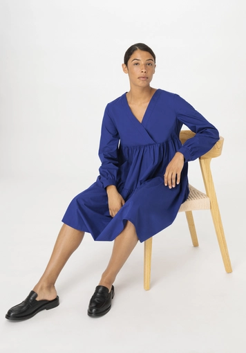 Brushed Popeline Kleid Mini Relaxed aus reiner Bio-Baumwolle - 0