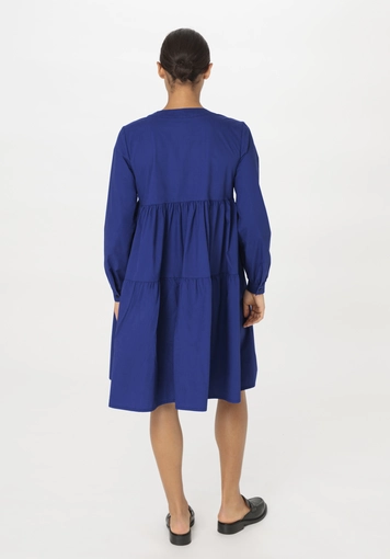 Brushed poplin dress Mini Relaxed made of pure organic cotton - 2