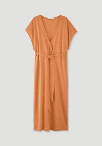 Jersey Kleid Midi Relaxed aus reinem Leinen - 4