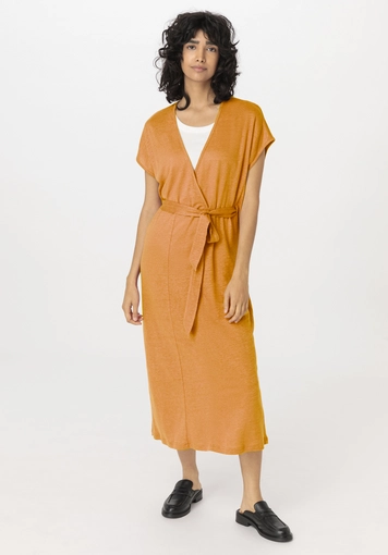Jersey Kleid Midi Relaxed aus reinem Leinen - 3