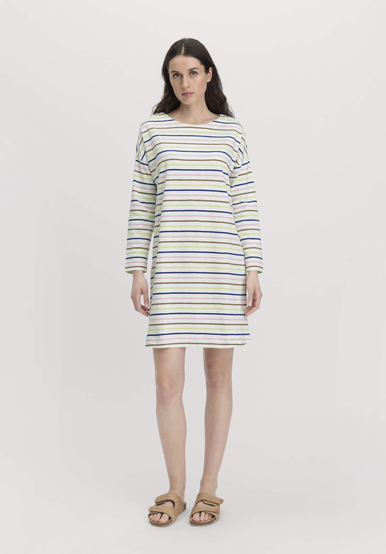 hessnatur Damen Heavy Slub Kleid Mini Oversize aus Bio-Baumwolle - braun Grösse40