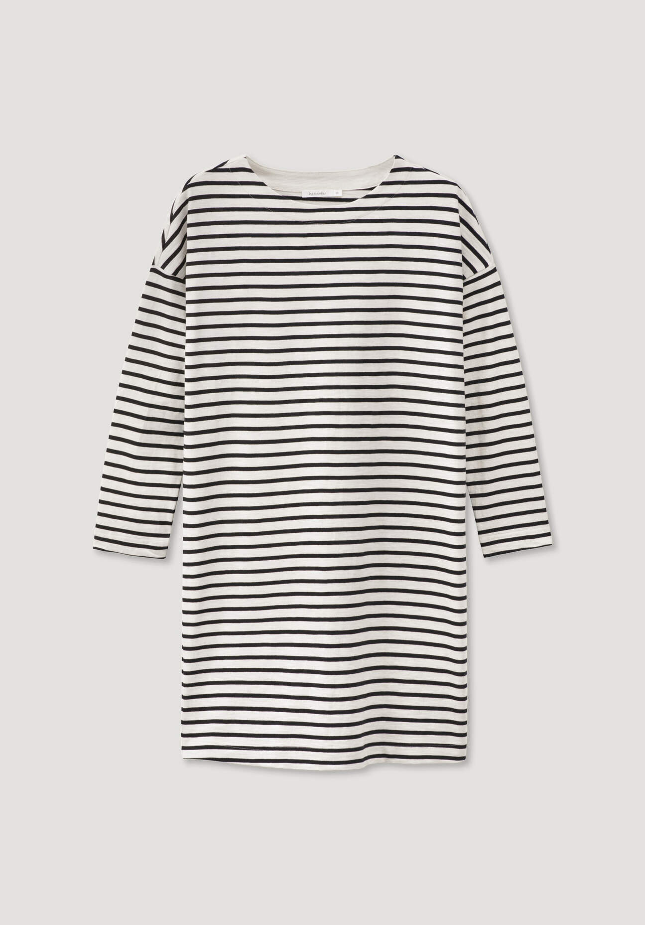 hessnatur Damen Heavy Slub Kleid Mini Oversize aus Bio-Baumwolle - schwarz Grösse40