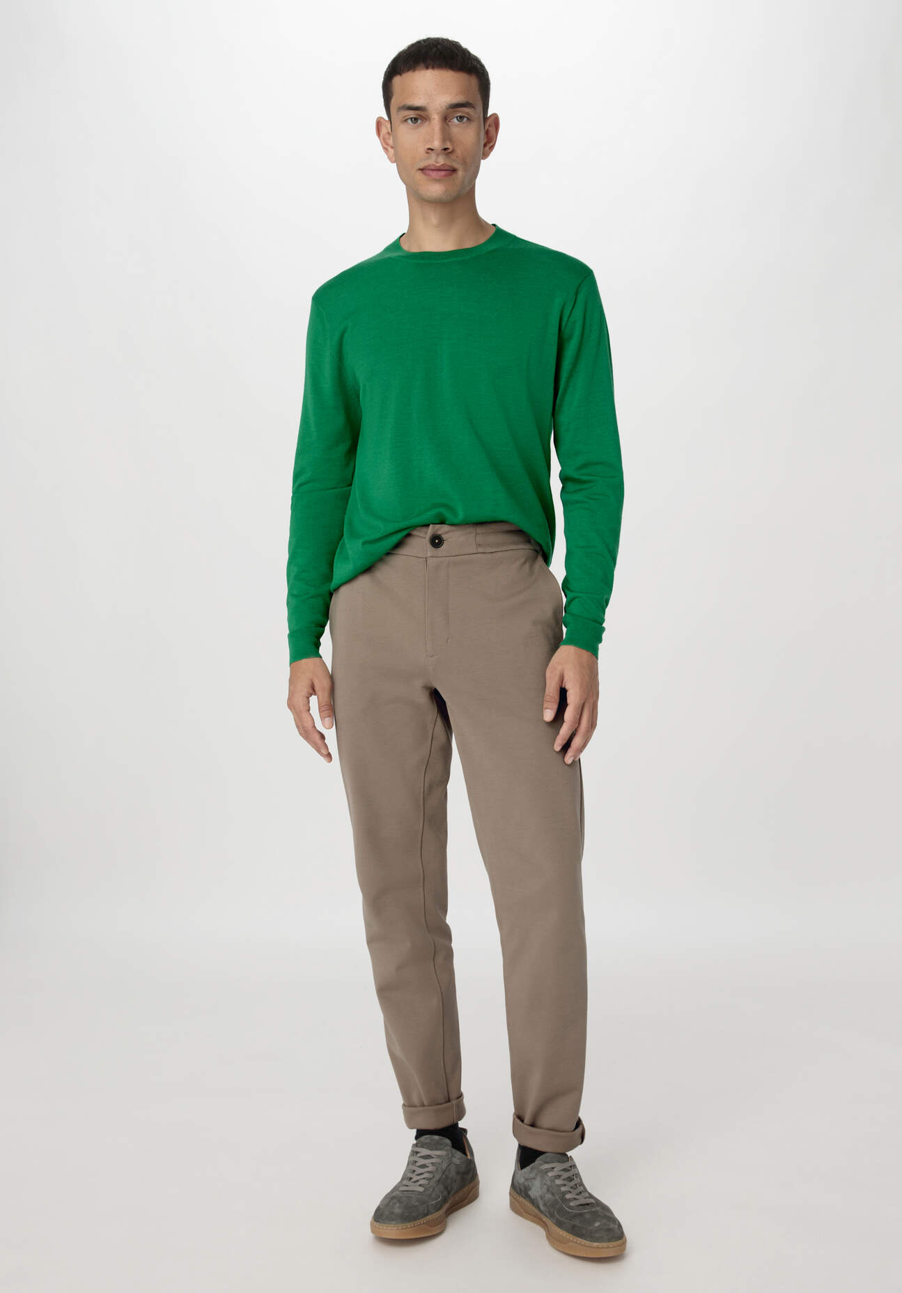 hessnatur Herren Jersey-Hose TINO Regular aus Bio-Baumwolle - braun Grösse56
