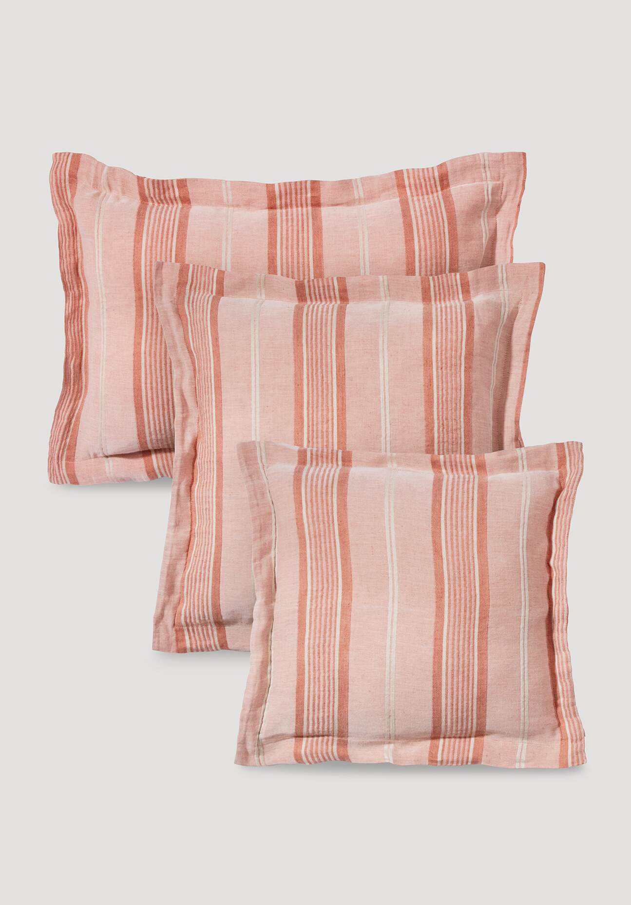 hessnatur Kissenbezug Limoges aus Bio-Leinen mit Bio-Baumwolle - orange Grösse50x50 cm
