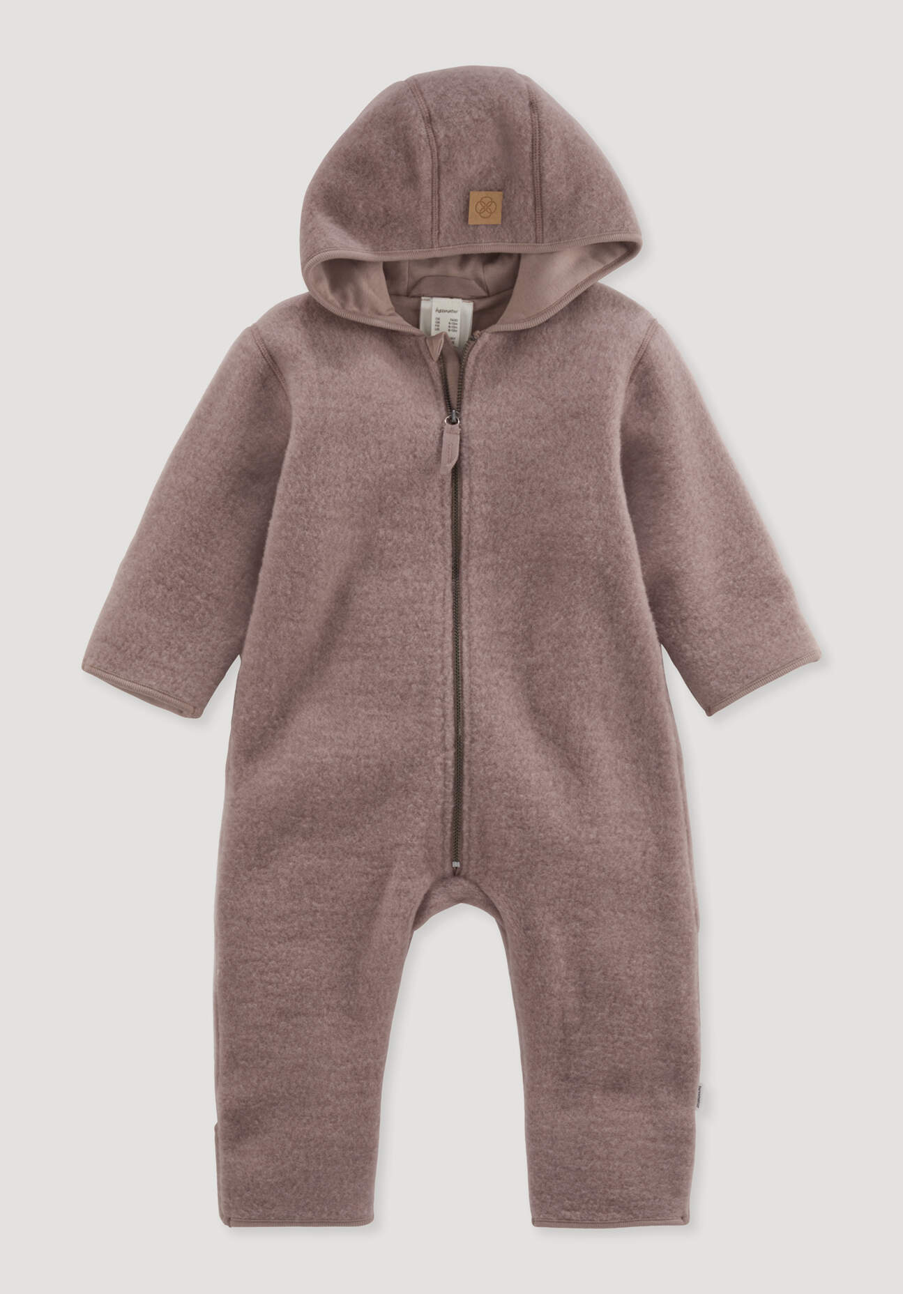 hessnatur Baby Wollfleece Overall aus Bio-Merinowolle - lila Grösse62/68