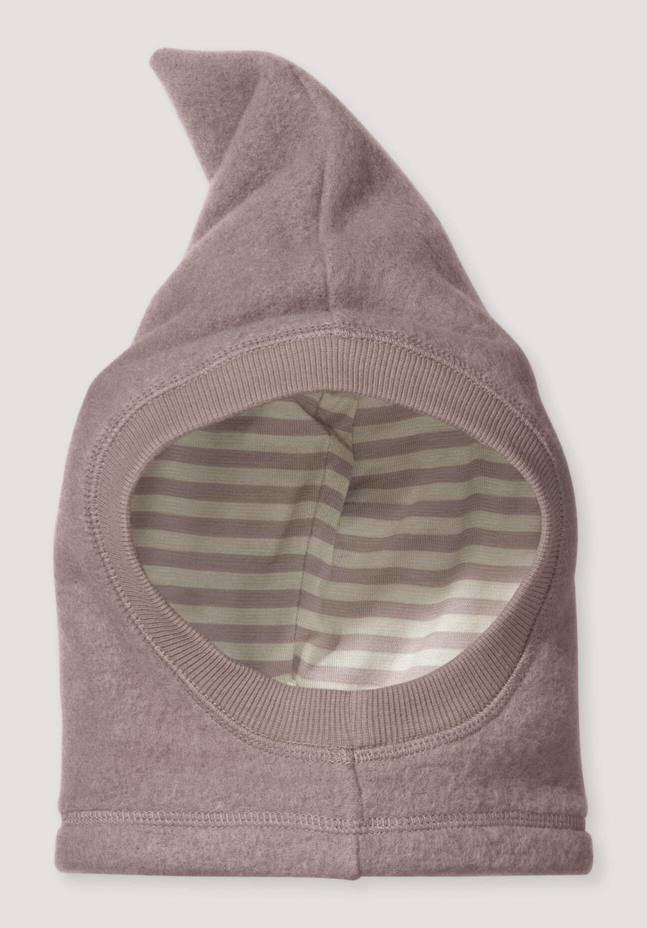 hessnatur Baby Wollfleece Mütze aus Bio-Merinowolle - lila Größe 41/43
