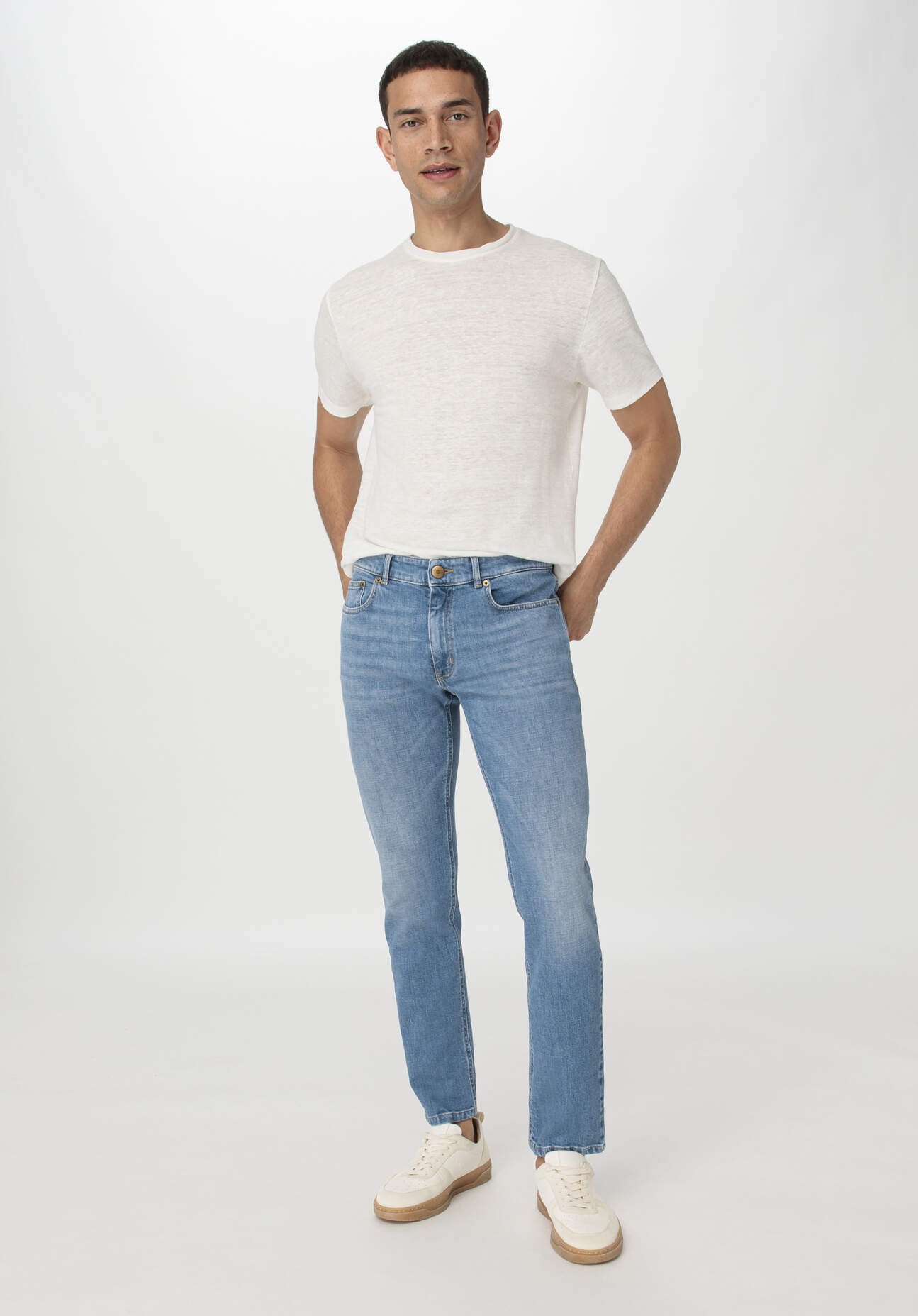 hessnatur Herren Jeans JASPER Slim aus Bio-Baumwolle mit Hanf - blau Grösse28/30