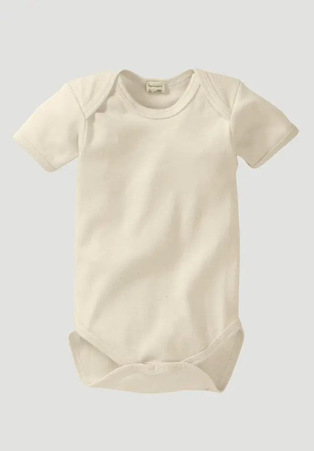 Short-sleeved bodysuit made from pure organic cotton