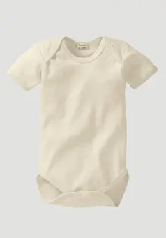 Short-sleeved bodysuit made from pure organic cotton