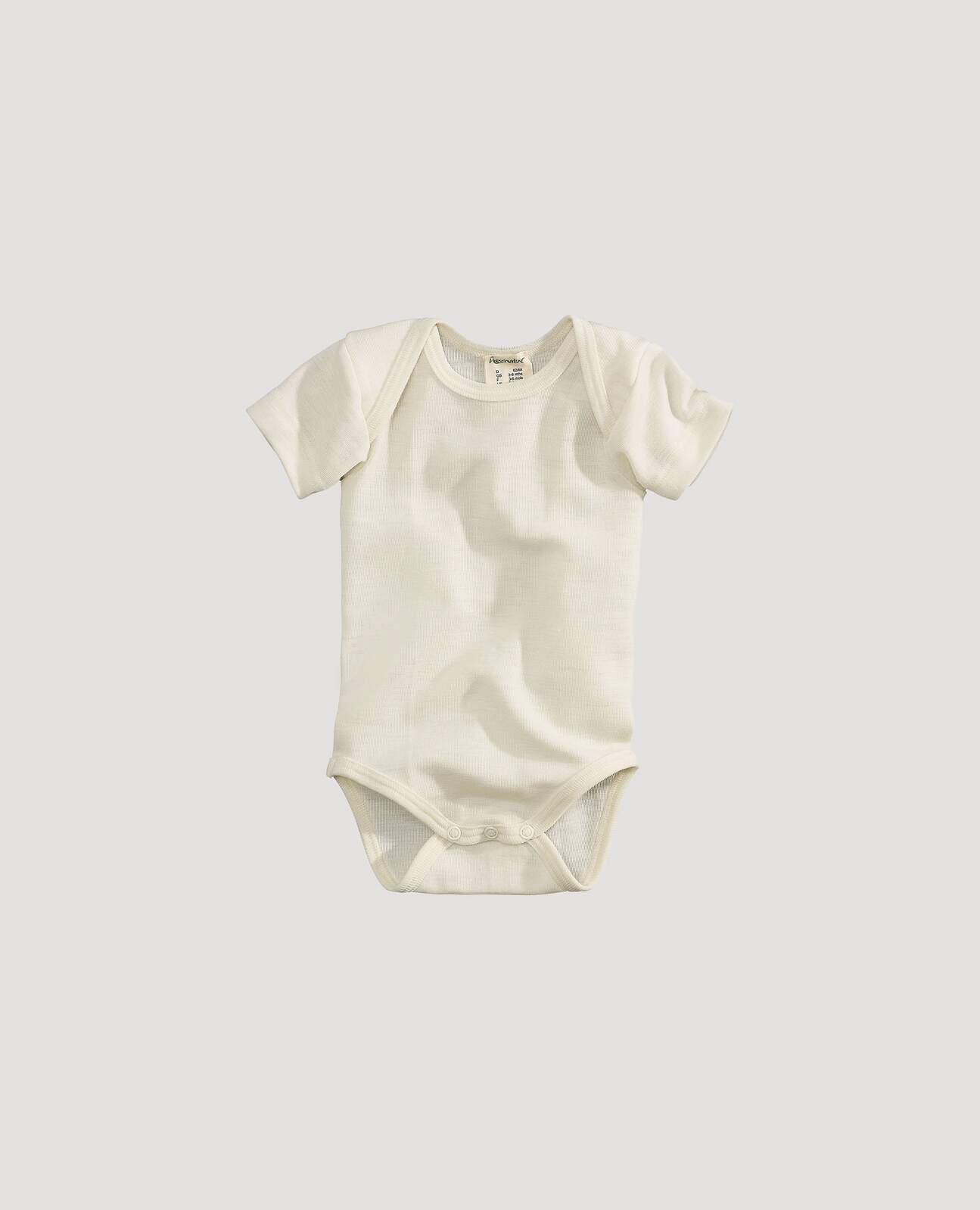 hessnatur Baby Body Slim aus Bio-Merinowolle mit Seide - naturfarben Grösse62/68