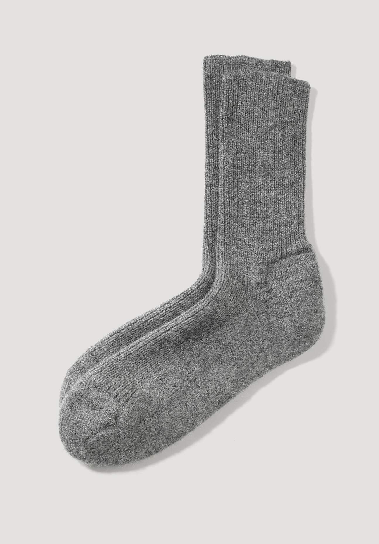 hessnatur Wollsocke aus Bio-Merinowolle - grau Grösse36/37