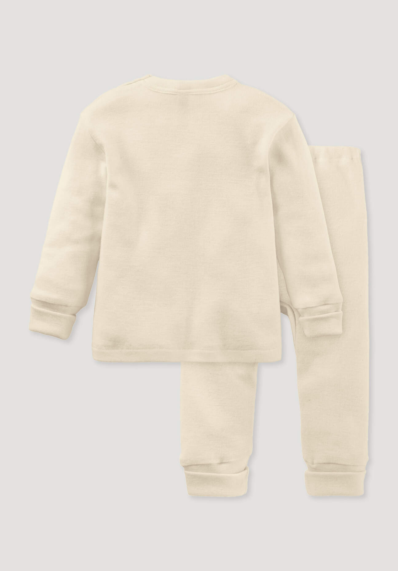 Thumbnail - hessnatur Baby Pyjama aus Bio-Baumwolle mit Bio-Merinowolle und Seide - natur - Größe 86/92