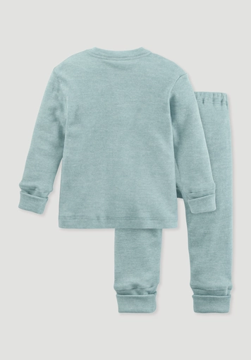 Pyjama aus Bio-Baumwolle mit Bio-Merinowolle und Seide - 1