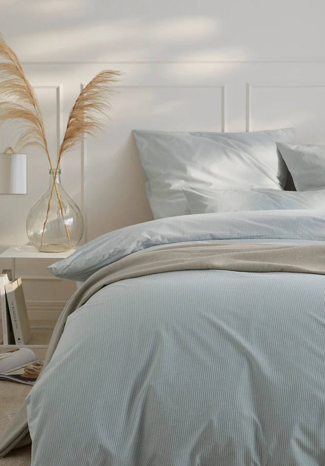 Percale reversible bed linen set PIET made of pure organic cotton