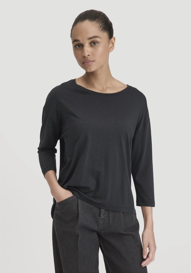 Longsleeve Oversize aus TENCEL™ Lyocell mit Bio-Baumwolle