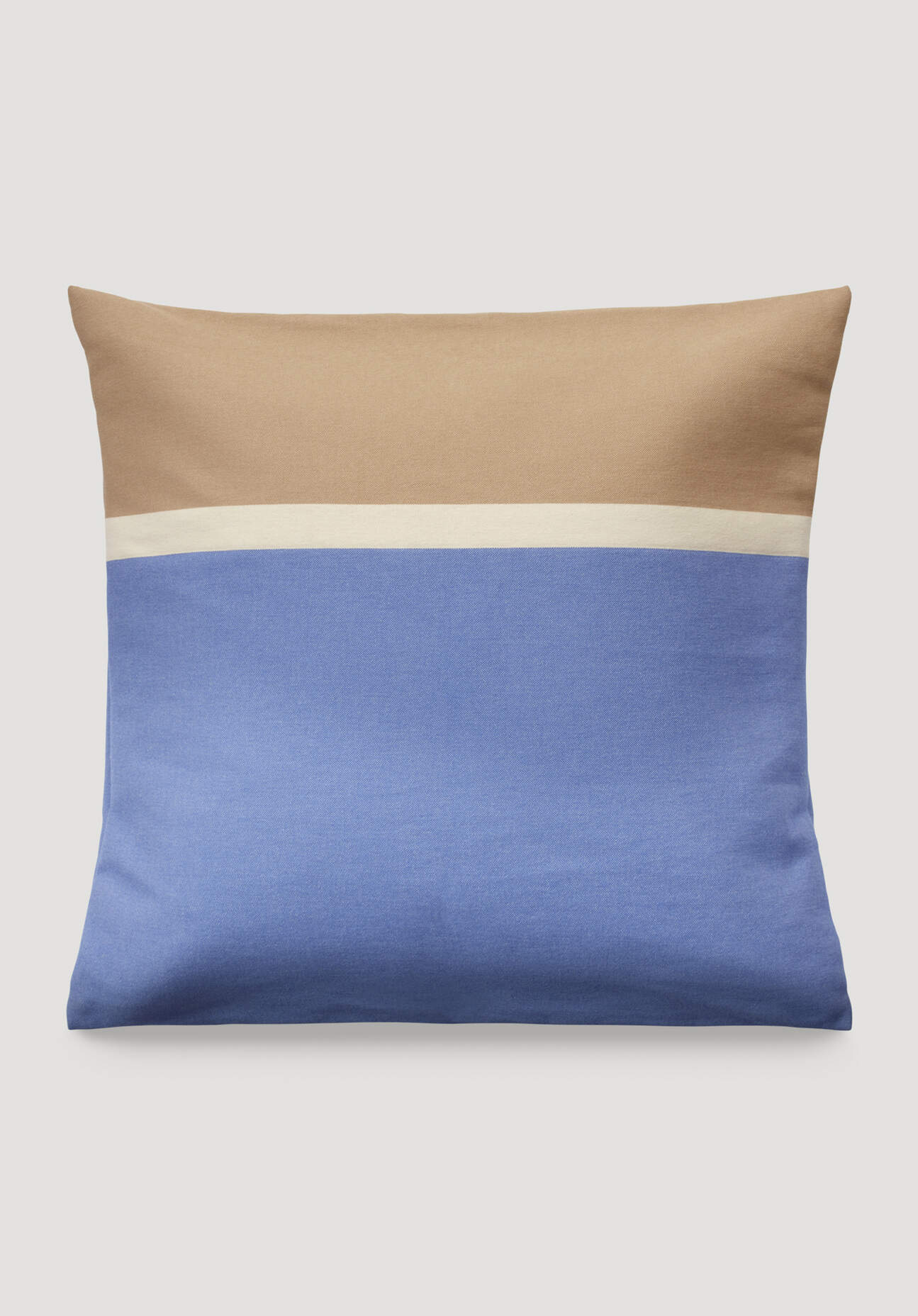 hessnatur Kissenbezug Turku aus Bio-Baumwolle - blau - Größe 70x70 cm günstig online kaufen