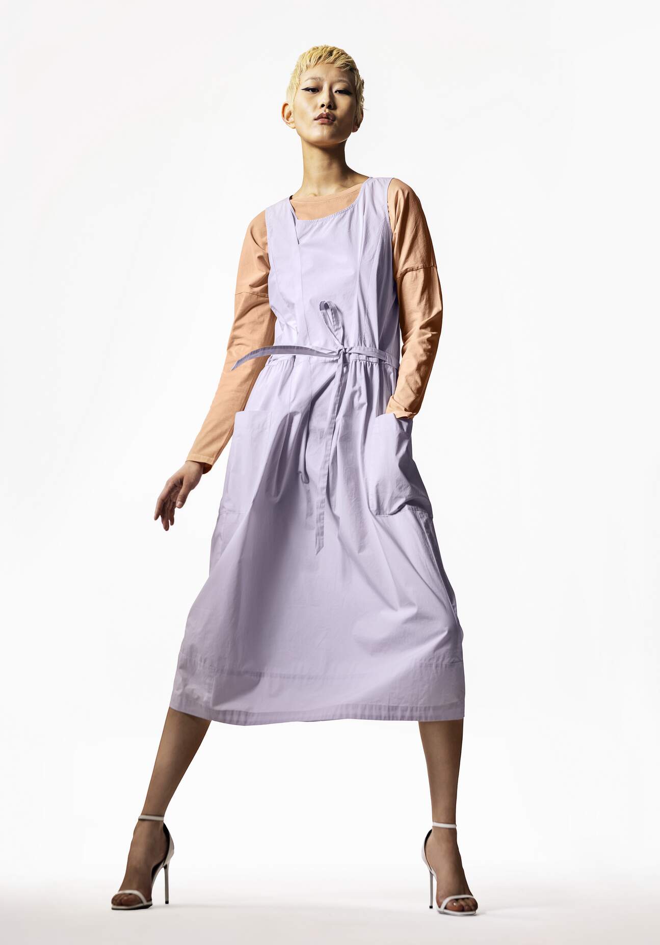 Thumbnail - hessnatur Damen WUNDERKIND X HESSNATUR Midi-Kleid aus Bio-Baumwolle - lila - Größe 38