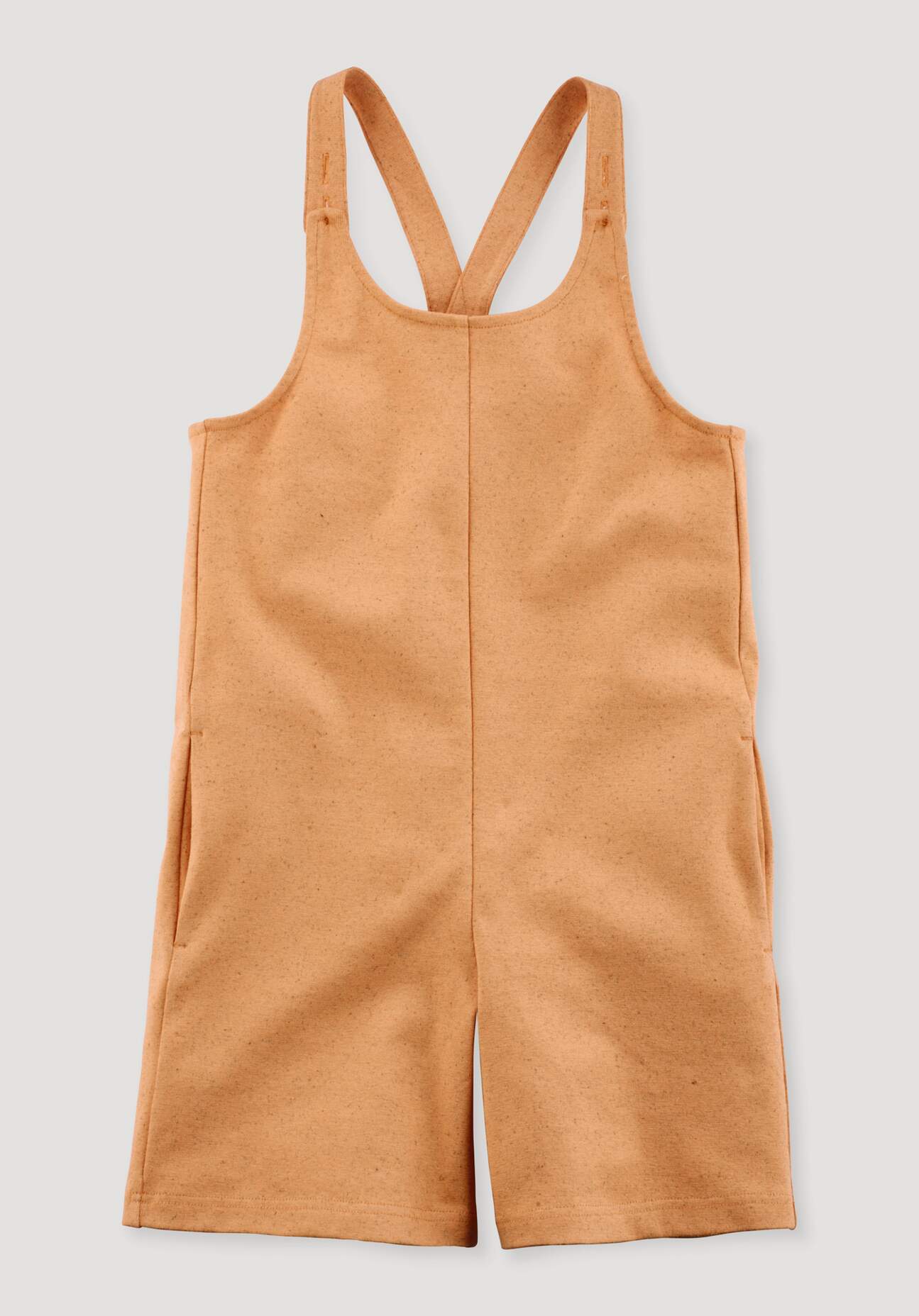 hessnatur Kinder Latzhose aus Bio-Baumwolle mit Hanf und Schurwolle - orange Größe 158/164