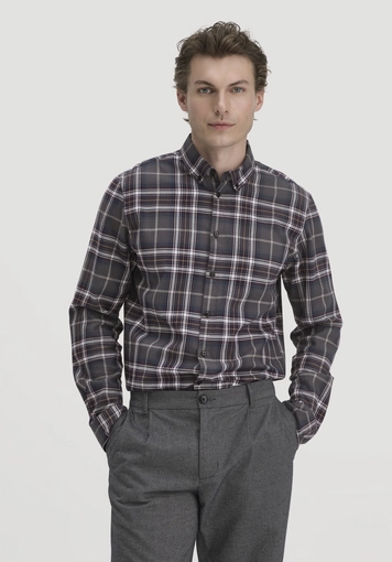 Flanell Karo Hemd Regular aus reiner Bio-Baumwolle - 0