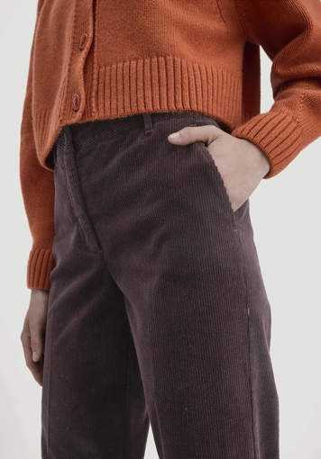 Wide-leg relaxed corduroy trousers made from organic cotton - 2