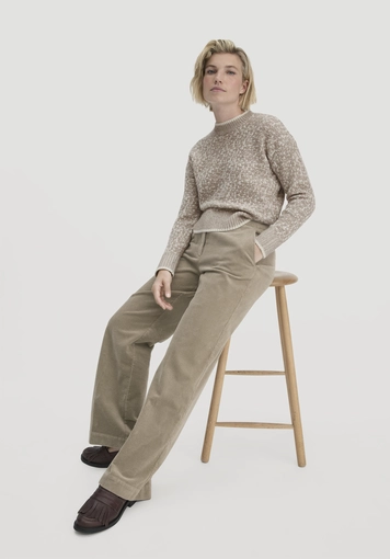Wide-leg relaxed corduroy trousers made from organic cotton - 4