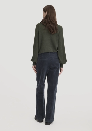 Wide-leg relaxed corduroy trousers made from organic cotton - 1