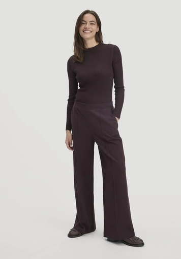 Jersey trousers wide leg relaxed made of organic cotton - 0