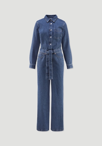 Wide-leg jeans overall made from organic cotton with TENCEL™ Lyocell - 5
