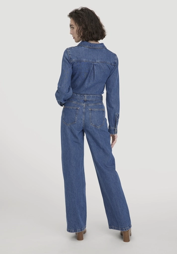 Jeans Overall Wide Leg aus Bio-Baumwolle mit TENCEL™ Lyocell - 1