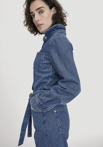 Wide-leg jeans overall made from organic cotton with TENCEL™ Lyocell - 2
