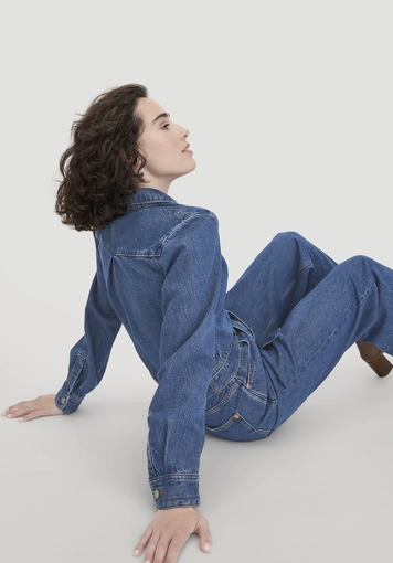 Jeans Overall Wide Leg aus Bio-Baumwolle mit TENCEL™ Lyocell - 3