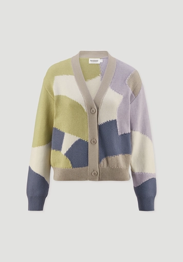 Relaxed knit jacket made from pure organic cotton