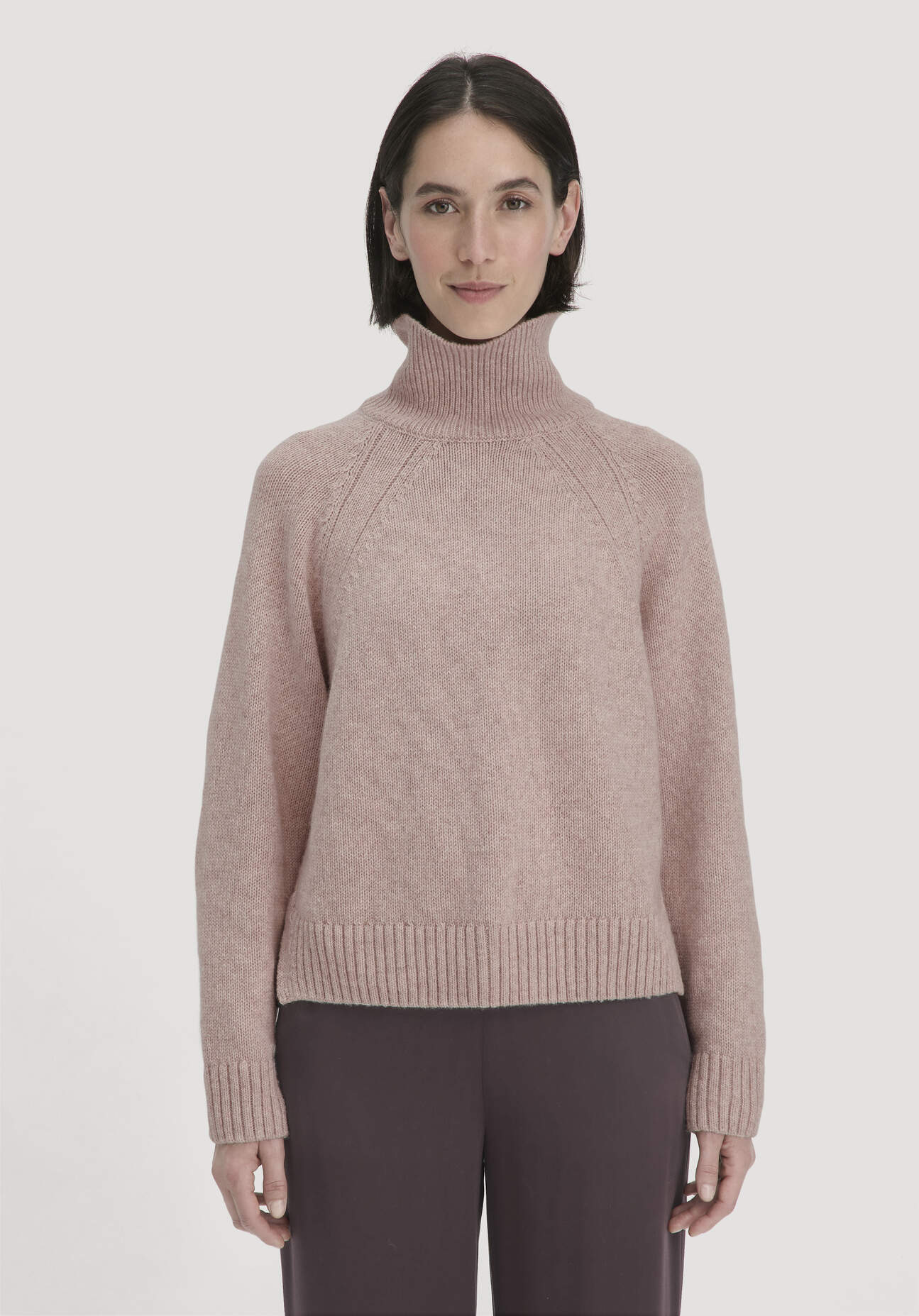 hessnatur Damen Strick Pullover Relaxed aus Bio-Merinowolle mit Bio-Baumwolle - rosa Größe XXL