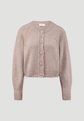 Strick Jacke Relaxed Cropped aus Bio-Merinowolle mit Bio-Baumwolle