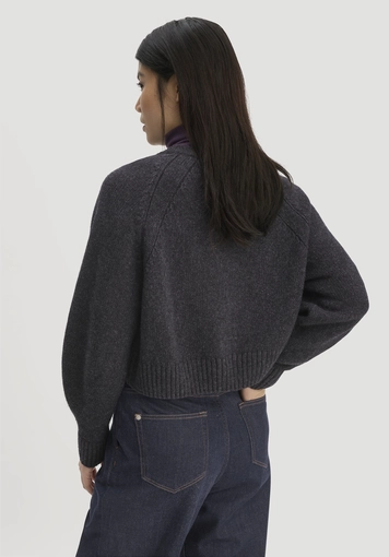 Strick Jacke Relaxed Cropped aus Bio-Merinowolle mit Bio-Baumwolle - 2