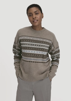 Relaxed knit sweater BETTER RECYCLING made from pure organic merino wool