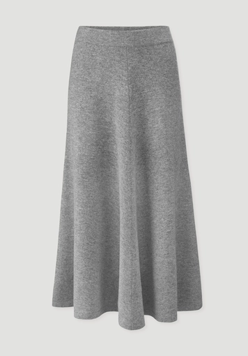 Knit Midi Skirt Regular made of organic merino wool with cashmere