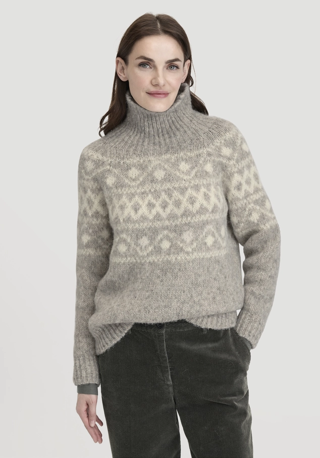 Strick Pullover Relaxed aus Alpaka mit Bio-Baumwolle
