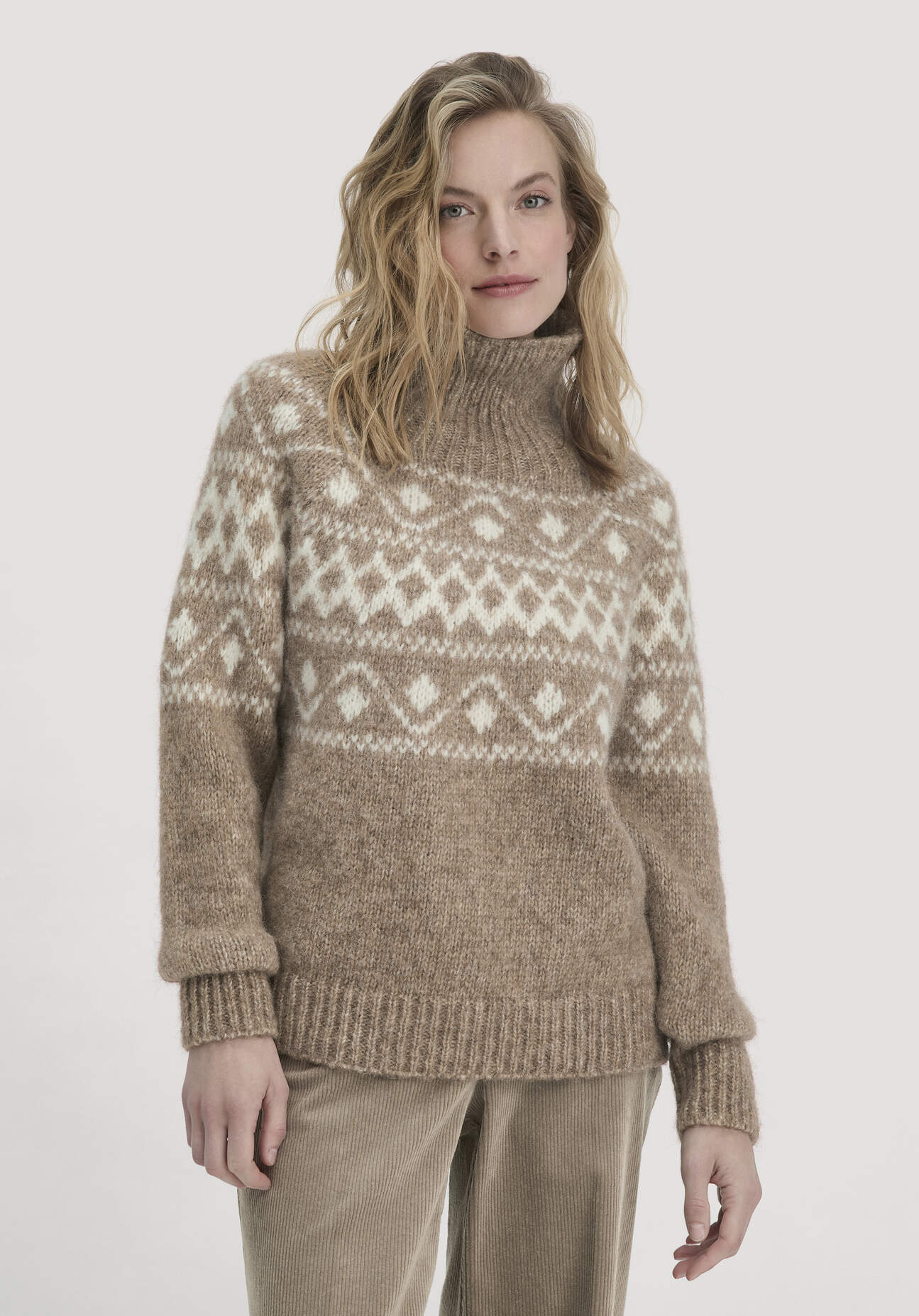 hessnatur Damen Strick Pullover Relaxed aus Alpaka mit Bio-Baumwolle - braun Größe XXL