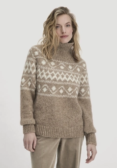 Strick Pullover Relaxed aus Alpaka mit Bio-Baumwolle