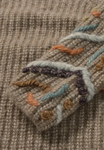 Relaxed knit sweater made of alpaca with organic cotton - 6