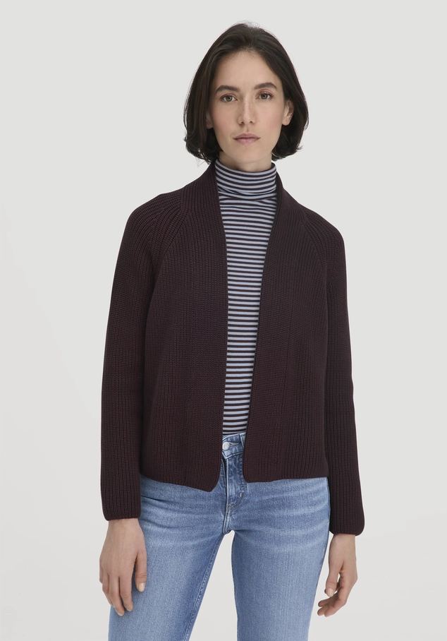 Relaxed knit jacket made from pure organic cotton
