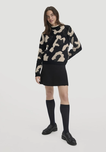 Relaxed knitted pullover made from organic cotton and organic merino wool - 1