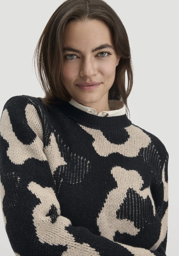 Relaxed knitted pullover made from organic cotton and organic merino wool - 3