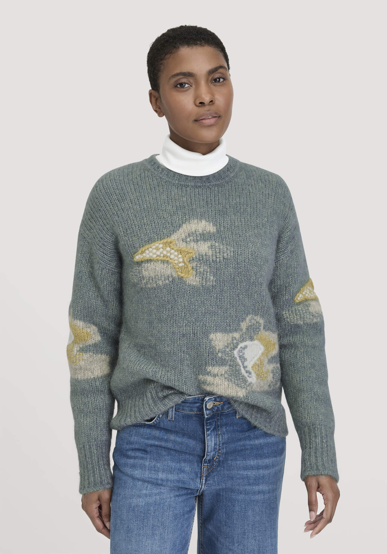 hessnatur Damen Strick Pullover Relaxed aus Alpaka mit Baumwolle - grün Größe S